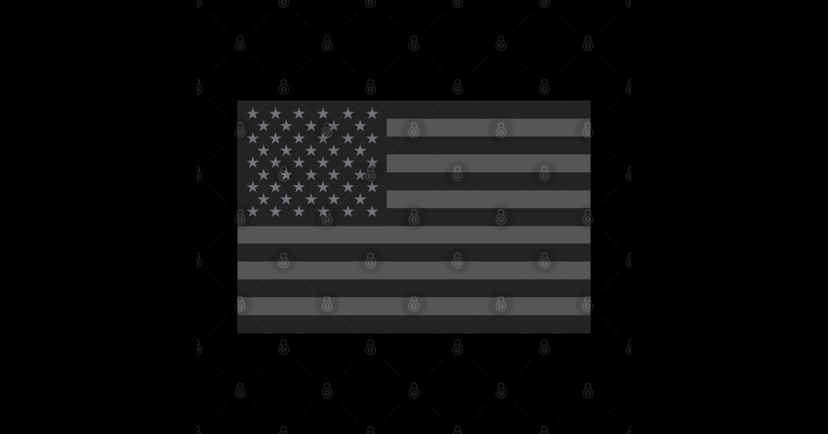 Black American Flag Black American Flag Sticker TeePublic
