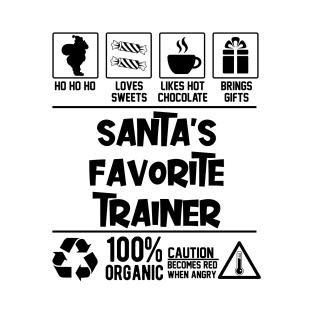 Santa's Favorite Trainer Santa Claus T-Shirt