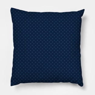 Dark Blue Retro Color Dots Pattern Pillow