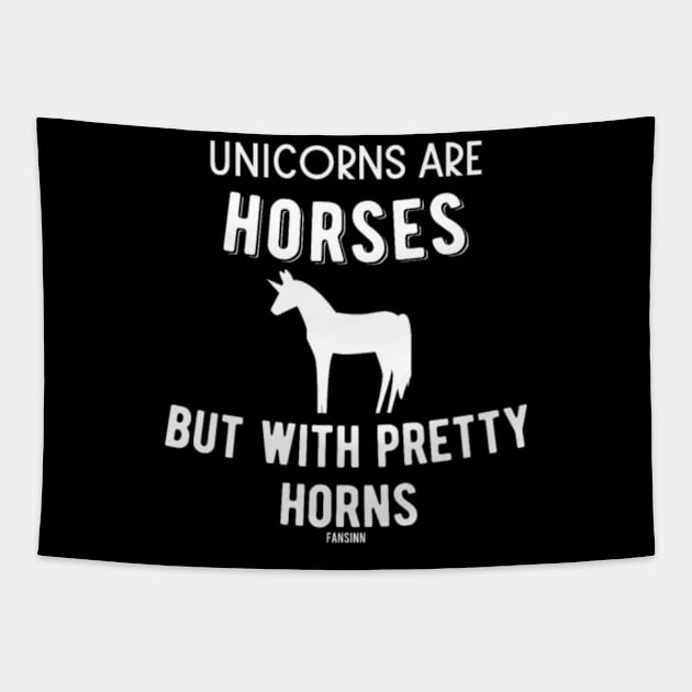 Unicorn horse mythical creatures Pony Unicorn- Tapestry by Xizin Gao