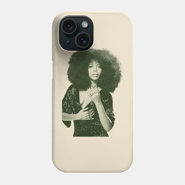 Erykah Badu engraving Phone Case by fellfreestuffstudio