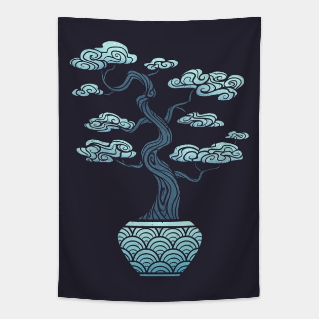 Sky Blue Bonsai Tapestry by DoomedDreamer