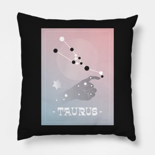 Taurus Zodiac Art Pillow