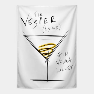 The Vesper Martini James Bond Tapestry