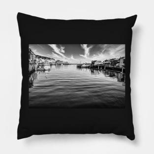 Scenic view of Whitby harbour at sunrise Pillow