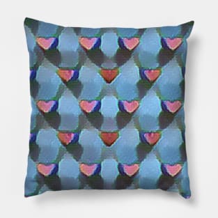 Painted Pink Paper Hearts (MD23Val008) Pillow