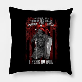 Christian Knight Shadow of Death I Fear No Evil Pillow