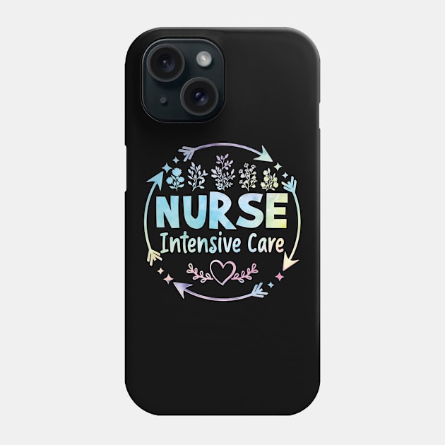 Intensive care nurse cute floral watercolor Phone Case by ARTBYHM