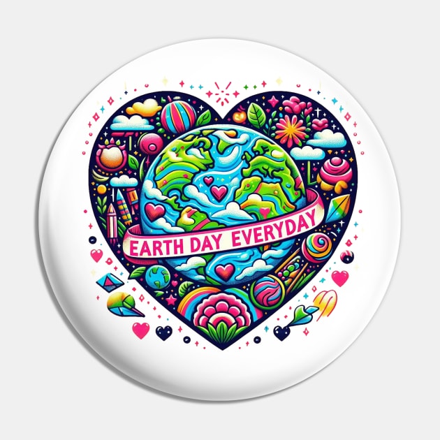 Earth Day 2024 Pin by BukovskyART