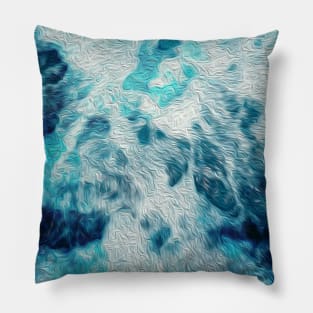 Beautiful Blue Waves 4 Pillow