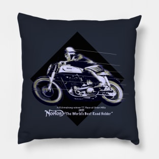 Norton_Motorcycles_The_Worlds_Best_Road_holder_1953 Pillow