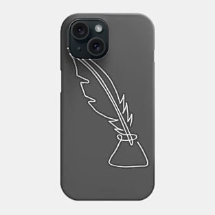 One line feather Phone Case