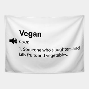 Funny vegan definition - Women Men Kids Sticker Tapestry