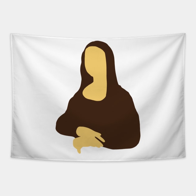 Mona Lisa minimal cutout version Tapestry by isstgeschichte