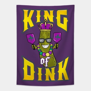 Mardi Gras Pickleball King Of Dink Tapestry