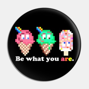 Be What U R - Ice Cream or Popsicle Pin