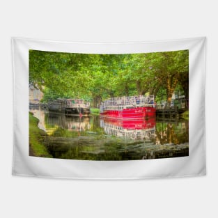 Longboats on the Grand Canal, Dublin, Ireland Tapestry