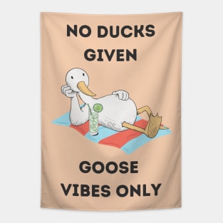 No ducks given, goose vibes only - cute and funny good mood pun Tapestry