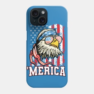 4th of July Bald Eagle USA Flag Patriotic Merica Phone Case