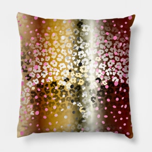 Colourful gradient unique flowers leopard stripes abstract modern 279 Pattern Pillow