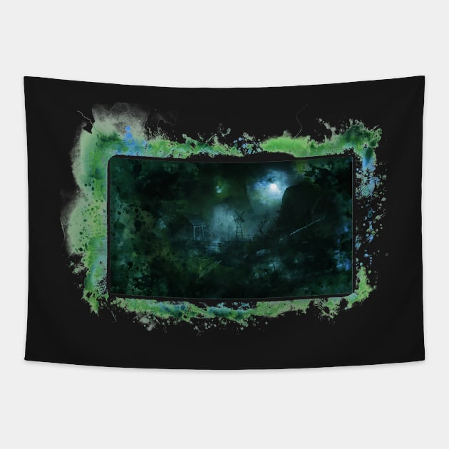 Outlast 2 Watercolor Painting Tapestry by TortillaChief