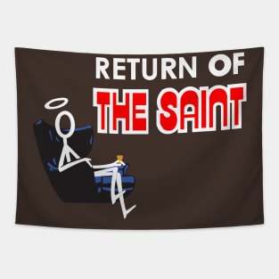 Return Of The Saint logo Tapestry