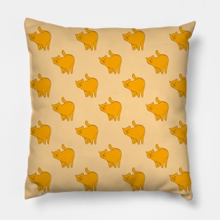 Cute Yellow Cat Pattern Pillow