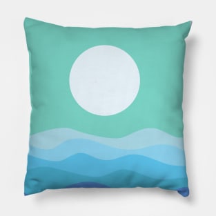 mountain blue abstract Pillow