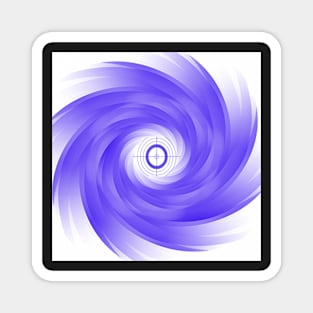 Purple & White Vortex Swirl Graphic Art Design Keep Focus Inspirational Gifts Magnet