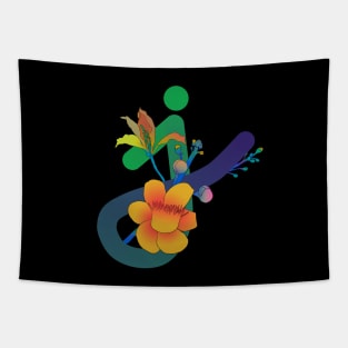 Monogram J neon Tapestry