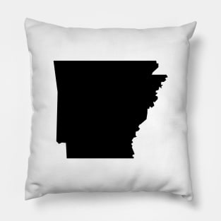 Arkansas map in black Pillow