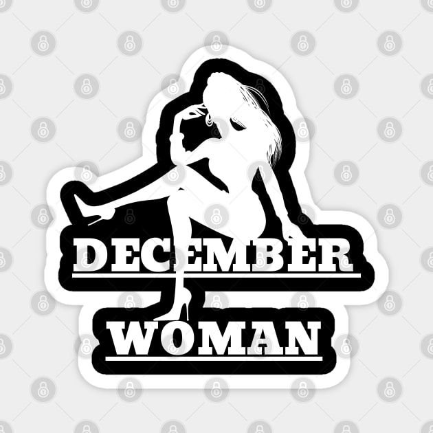 Birthday Gifts for Women December Women December Stylish Woman Magnet by NickDsigns