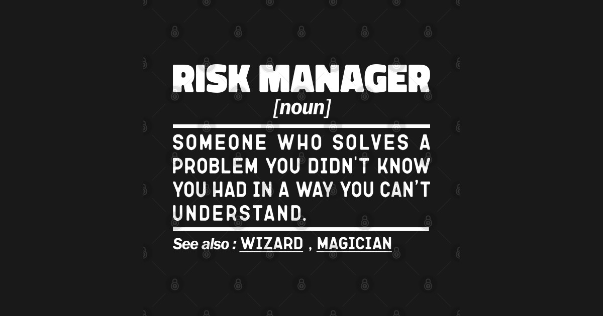 Risk Manager Noun Definition Design Funny Risk Manager Noun Risk