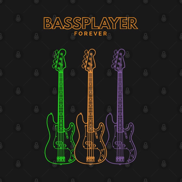 Bassplayer Forever P-style Bass Guitar Outline by nightsworthy