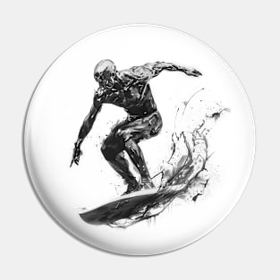 SILVER SURFER CHARCOAL Pin