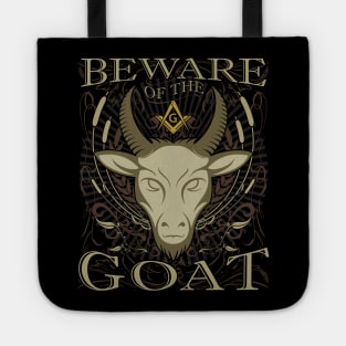 Beware of the Goat Masonic Freemason Tote