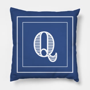 Q Monogram Pillow