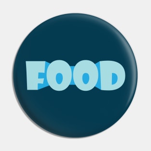 The Word Food In Blue Pin
