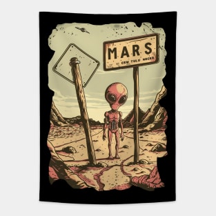 Mars Alien Tapestry