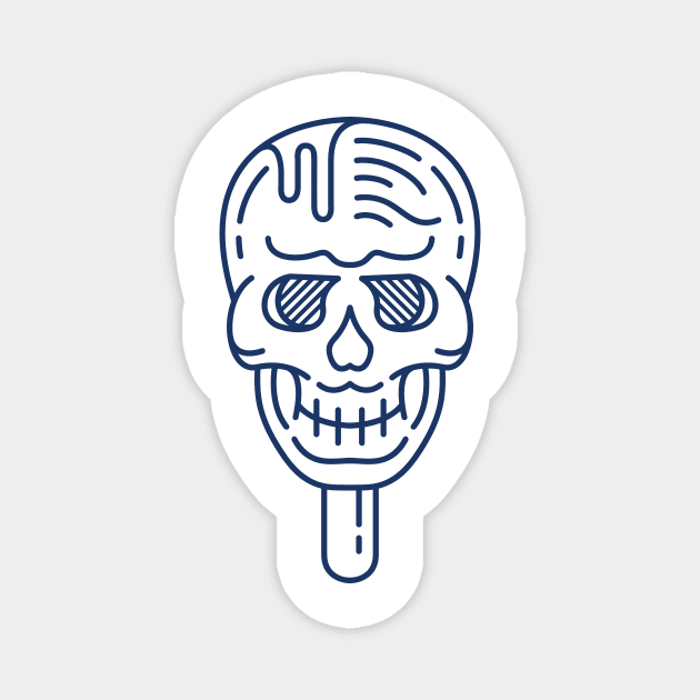 Ice Cream Skull Magnet by VEKTORKITA