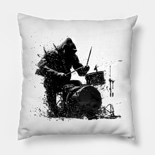 gorilla drummer Pillow