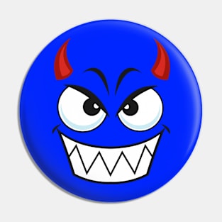 Cute creepy devil face Pin