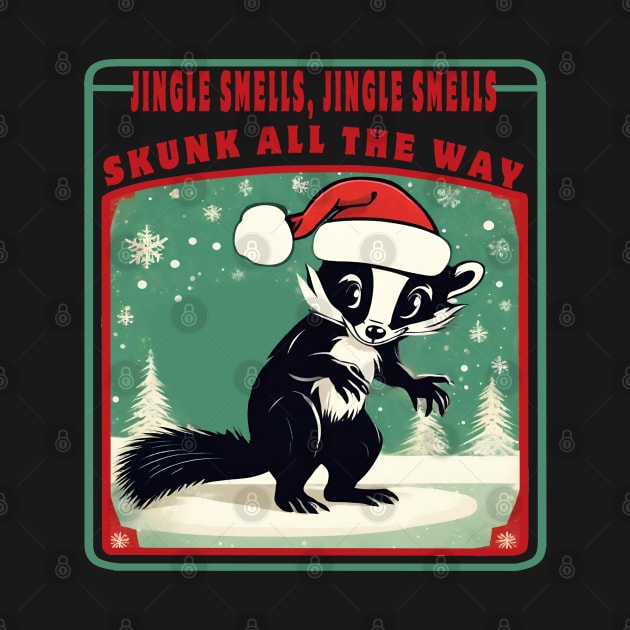 Skunk Christmas by Ilustradamus