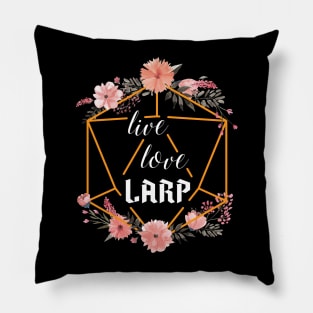 Live, Love, LARP - White Pillow