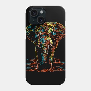 Abstract colourful elephant Phone Case