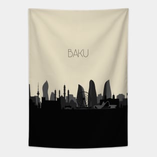 Baku Skyline Tapestry