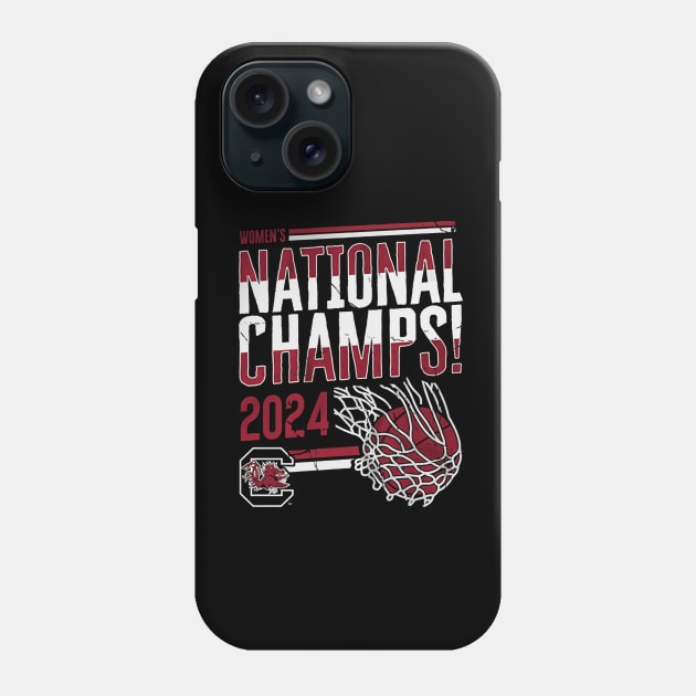 South Carolina Women's Basketball 2024 National Champions Swish Phone Case by artbygonzalez