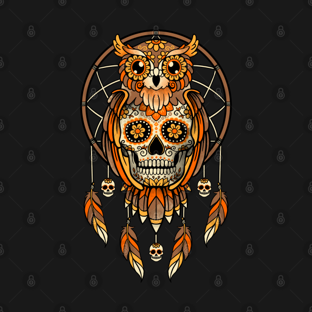 Disover Calavera owl dreamcatcher - Calavera - T-Shirt