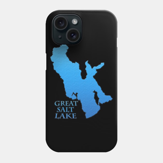 Great Salt Lake in Utah Outline Phone Case by gorff