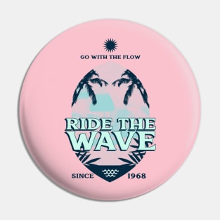 Ride The Wave Surfing Surfer Pin